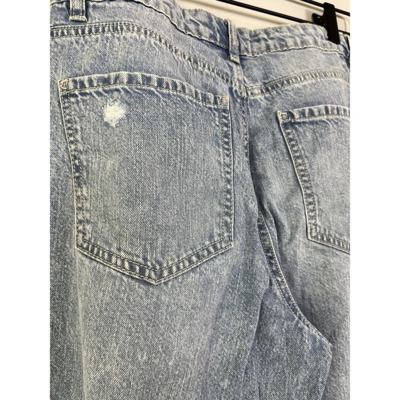 Indigo Rein Wide Leg Distressed Jeans Size 9 28x30 Light Wash - Picture 11 of 13